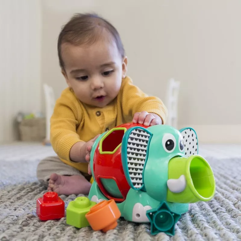 Rūšiavimo dėžutė su kaladėlėmis - Dramblys Infantino