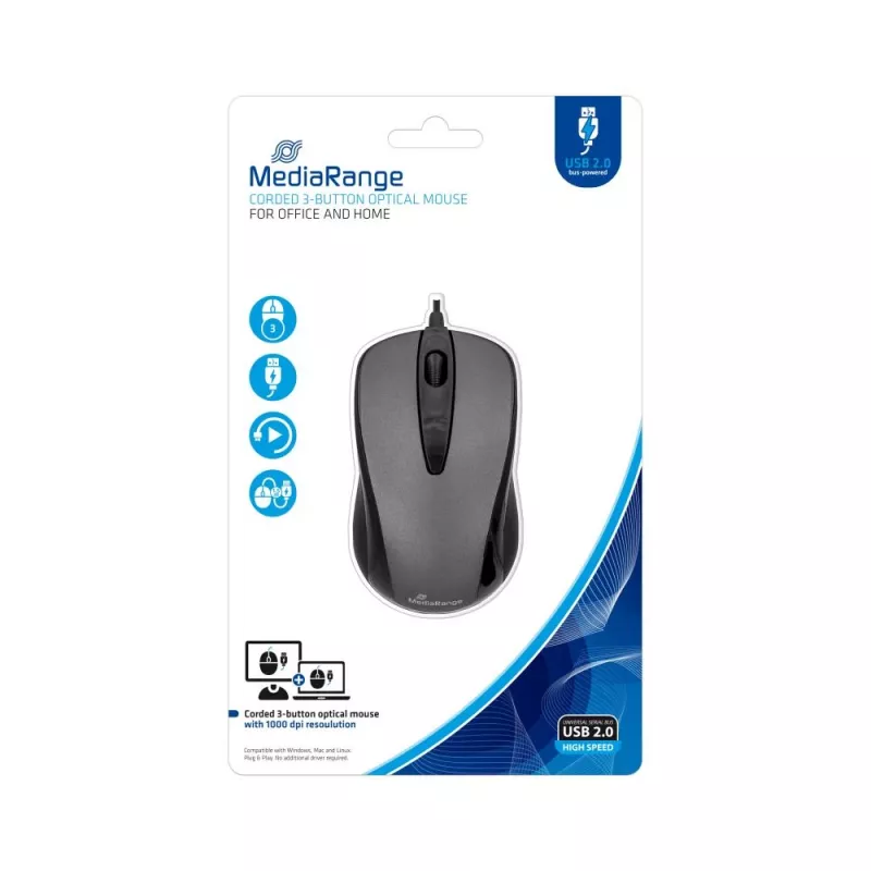 Pelė MediaRange MROS201 USB Type-A