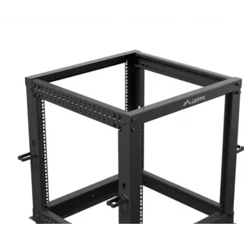 Stovo spinta LANBERG Open Rack OR01-6112-B 12U 600x600 reguliuojama juoda
