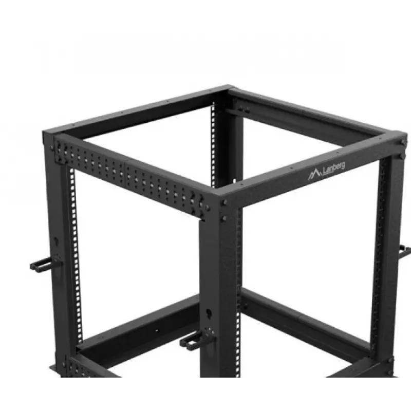 Stovo spinta LANBERG Open Rack OR01-6112-B 12U 600x600 reguliuojama juoda