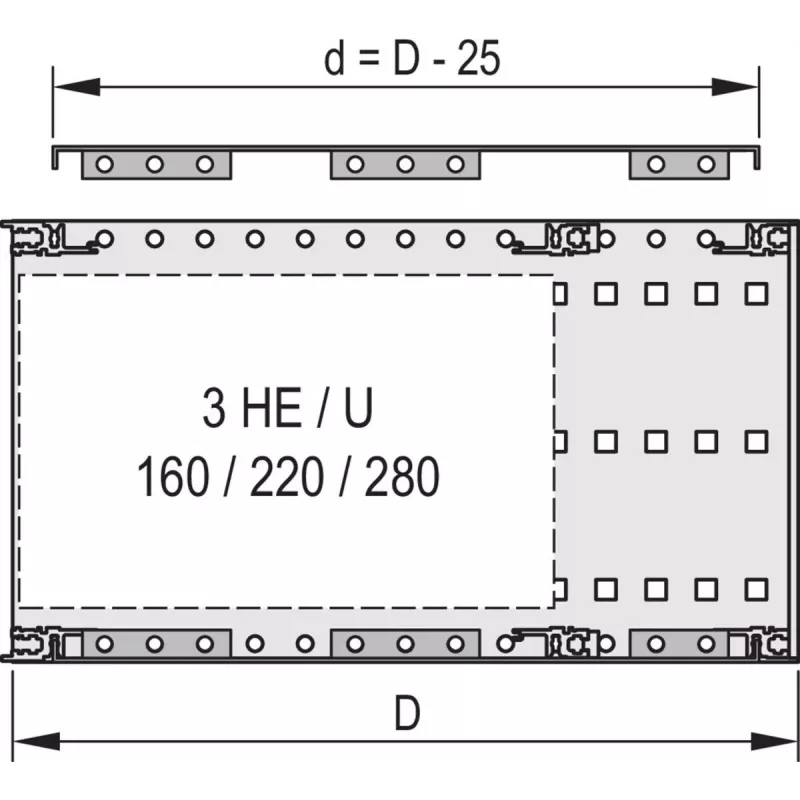 SCHROFF X-ABDECKBL 160/220 84TE 475T priedai – korpusai ir dėtuvai (24560083)