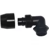 Alphacool HF įsukama jungtis TPV Metal - 90° pasukama 12,7/7,6 mm - juoda (17455)