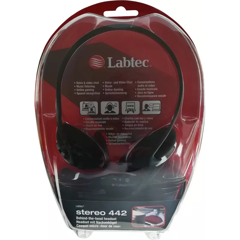 Labtec Stereo 442 - ausinės - užpakalinėje kaklo dalyje montuojamos - laidinės