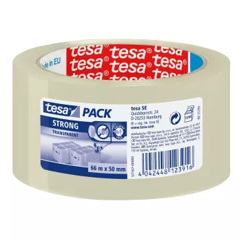 TESA Clear Strong 66 m polipropileno juosta
