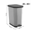 ROTHO Ribo Sidabrinė - pedal bin – 35l