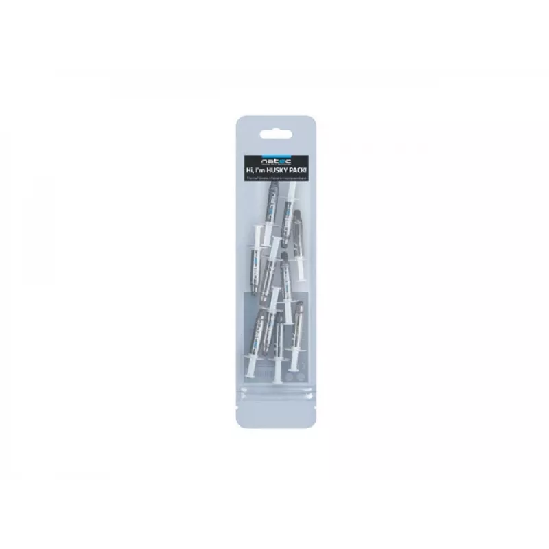 Terminė pasta NATEC Husky Pack NPT-1581, šilumos laidumas 4,63 W/m·K, pilka, -30–280 °C, 10 vnt.
