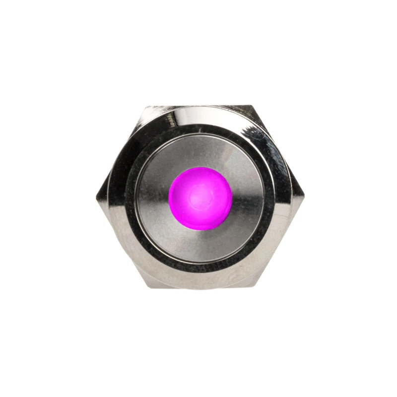 DimasTech vandalams atsparus mygtukas 19 mm Sidabrinėline Dot RGB PD210