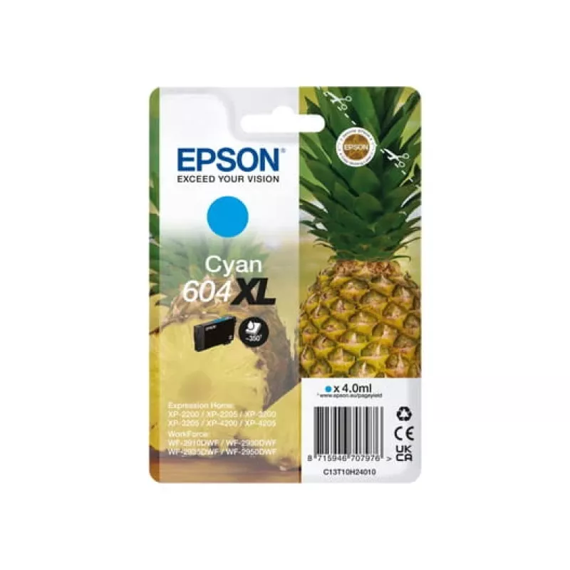 Epson 604XL rašalo kasetė 1 vnt. Originali didelės išeigos (XL) žydra