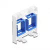 „Snap-in“ rėmelio priedas DELOCK 81557 — plastikinis „Keystone“ modulio rėmelis, 45×45×17,5 mm, mėlynas/baltas