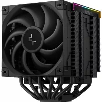 Oro aušintuvas DeepCool AK620 Digital PRO — 120 mm ventiliatorius, 1750 RPM, 25 dB, 12 V, tinkamas LGA1700/AM5, juodas