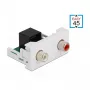 DeLOCK Easy 45 modulis 2 x RCA lizdas į RJ45 lizdą 22,5 x 45 mm