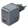 Vention GaN įkroviklis FEXH0-EU 70W — 2x USB-C + 1x USB-A, PD 70W, 100–240V
