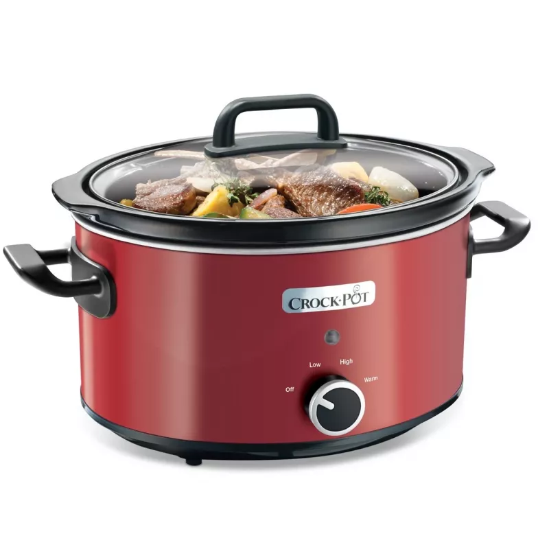Slow Cooker Crock-Pot SCV400RD 3.5 L keraminis išimamas dubuo, stiklinis dangtis, 2 kaitinimo nustatymai