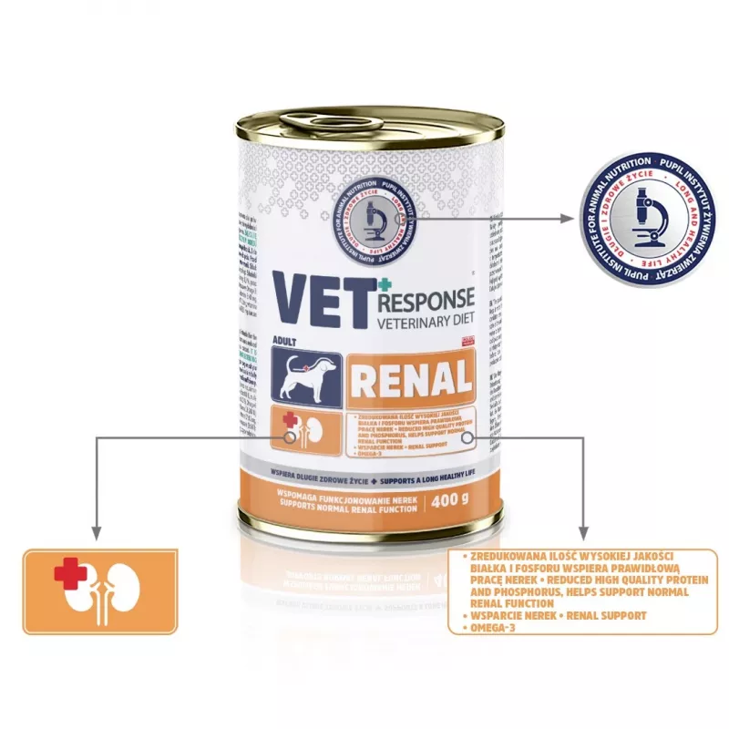 VET RESPONSE Renal - šlapias šunų maistas - 400g