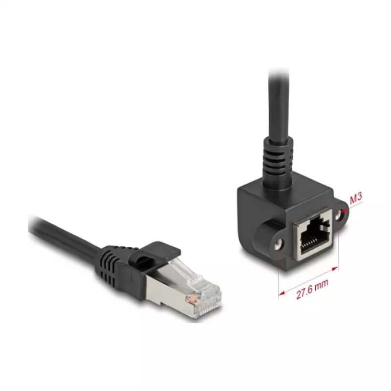 Tinklo kabelis DeLOCK 81040 RJ-45 Cat6 0,25 m Juodas