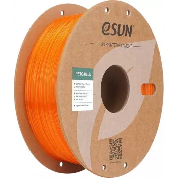 PETG 1,75 mm PUSIAU SKAIDRUS ORANŽINIS 1 kg ESUN 3D SIŪLAS (PETG-Basic175T-O1P1)