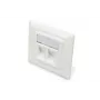 Digitus | Keystone modulių sieninė plokštelė, vokiško tipo, vidurinė plokštelė 50x50 mm, rėmelis 80x80 mm | DN-93801-1