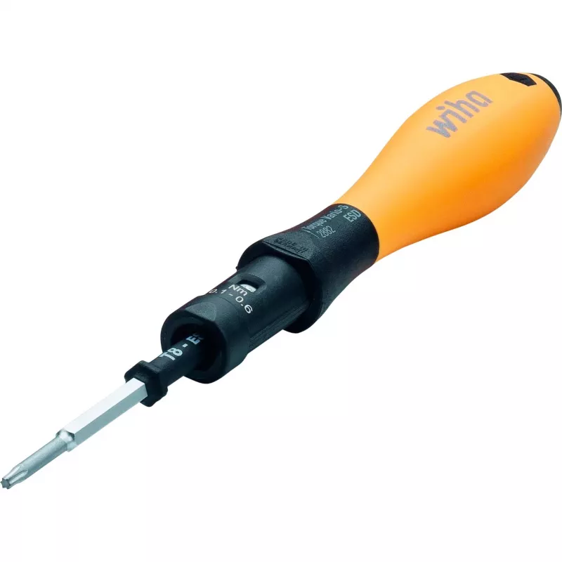 Wiha ESD sukimo momento atsuktuvas TorqueVario-S 0,1–0,6 Nm DIN EN 61340-5-1, DIN EN ISO 6789, DIN EN 26789 (36852)
