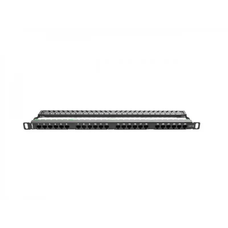 Lanberg PPU5-0024-B - RJ-45 - Cat5, Cat5e - juoda - metalas - montavimas į stovą - 0,5 U (PPU5-0024-B)
