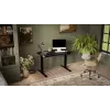 Stalas cama meble MOON elektrinis reguliuojamo aukščio tiesus stalas 1210×670 mm juodas