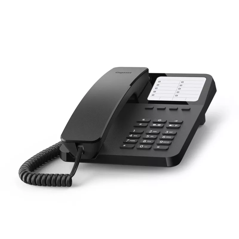 Laidinio stalo telefono Gigaset Desk400 — laidinis stalinis telefonas, juodas, modelis DESK 400