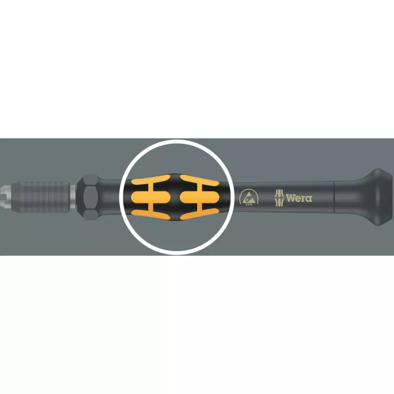 Wera ESD atsuktuvas su antgaliais Kraftform compact Micro 21 ESD 1 5/32 (4 mm) HIOS, 5/32 (4 mm) pusmėnulis 44 mm (05135973001)