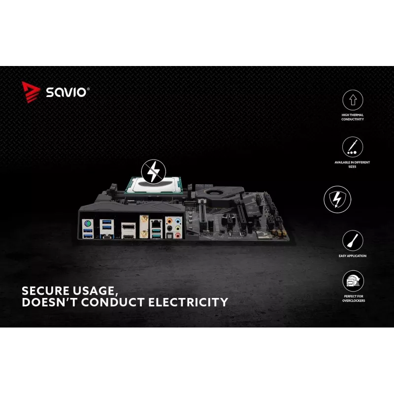 Termo pasta SAVIO TG-03 13,5 W/m·K, 2 g — terminio sąsajos junginys