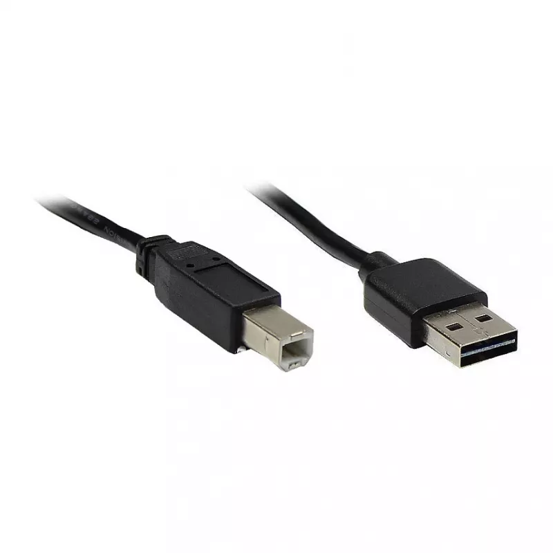 USB 2.0 EASY Plug jungiamasis laidas A į B, juodas, 3 m, Good Connections® (2510-EU03)