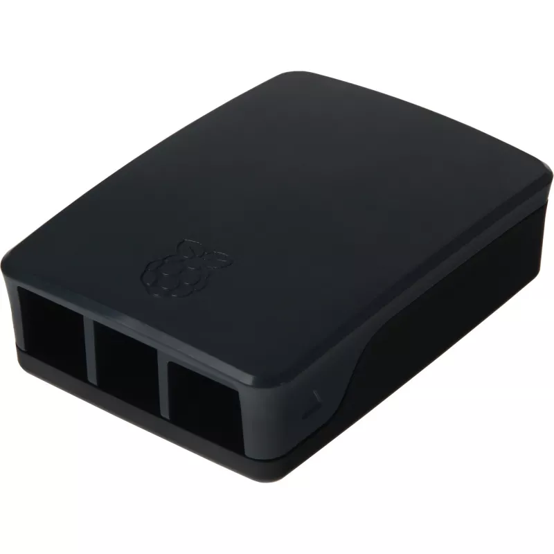 Raspberry Enclosure Originali for 4B Juoda/Pilka (RPI4 CASE BLK/GRY)