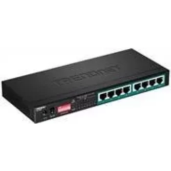 TRENDnet TPE LG80 - komutatorius - nevaldomas - 8 x 10/100/1000 (PoE+) - Stalinis - PoE+ (65 W) (TPE-LG80)