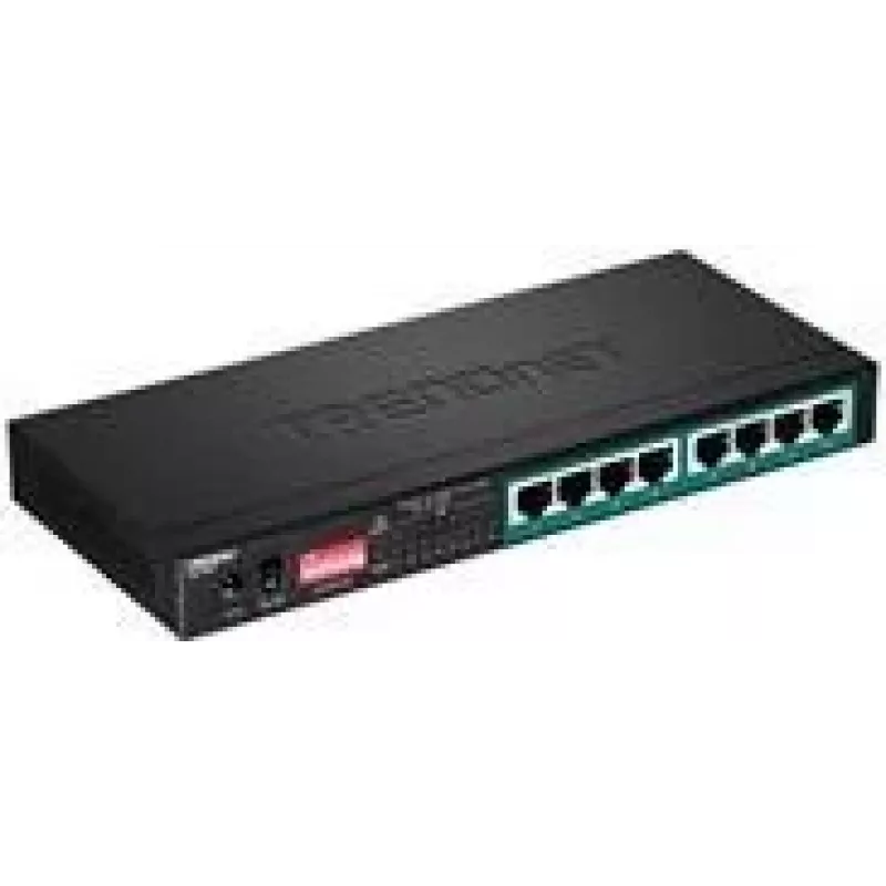 TRENDnet TPE LG80 - komutatorius - nevaldomas - 8 x 10/100/1000 (PoE+) - Stalinis - PoE+ (65 W) (TPE-LG80)