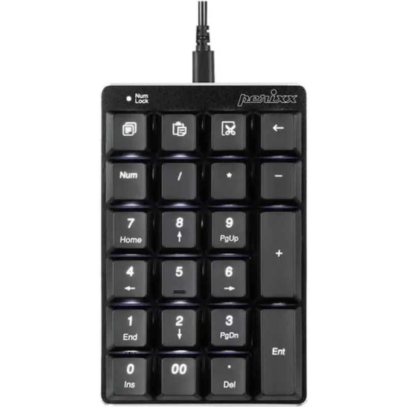 Perixx PERIPAD-303 B laidinis numerių klaviatūra su apšvietimu juoda (11605)