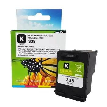 Static Control suderinama Hewlett-Packard 338 (C8765EE) juoda, 450 psl.