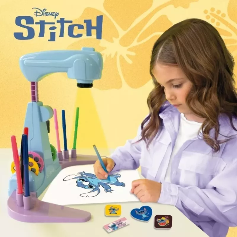 Stitch piešimo projektorius mokyklinis rinkinys