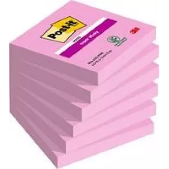 Post-it Super Sticky Sticky Notes ypač tvirti rožiniai 6 bloknotai (7100259225)
