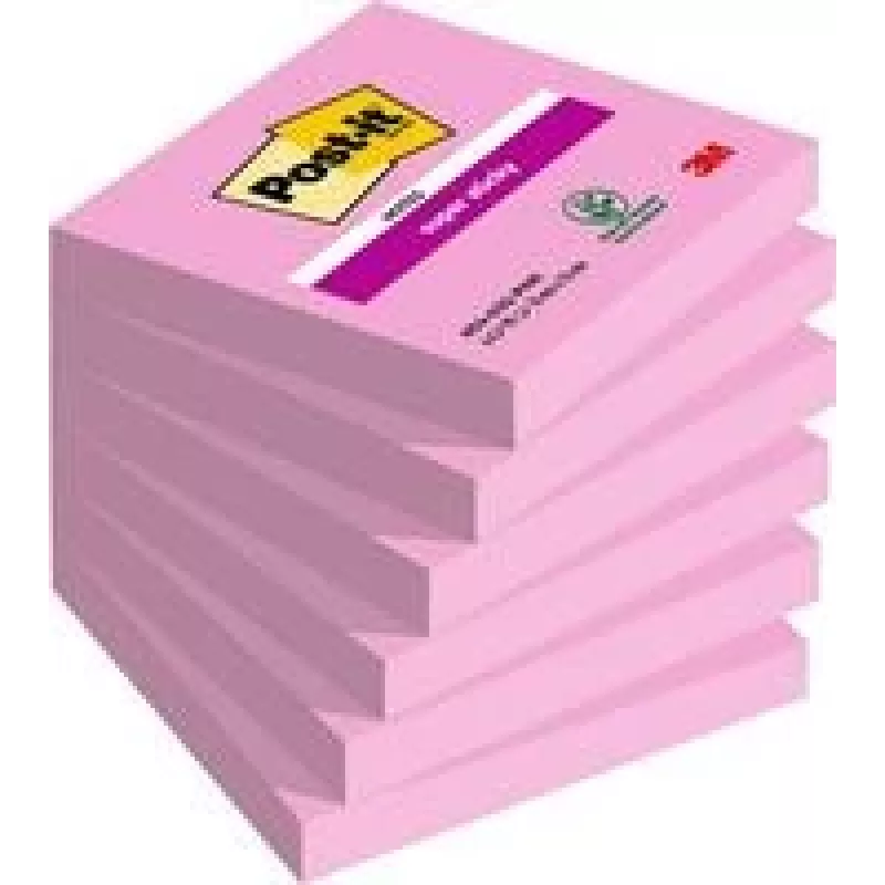 Post-it Super Sticky Sticky Notes ypač tvirti rožiniai 6 bloknotai (7100259225)