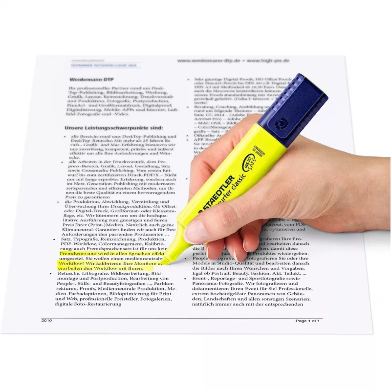 Marker Staedtler Textsurfer classic 364 Chisel tip Green Oranžinė Pink Geltona