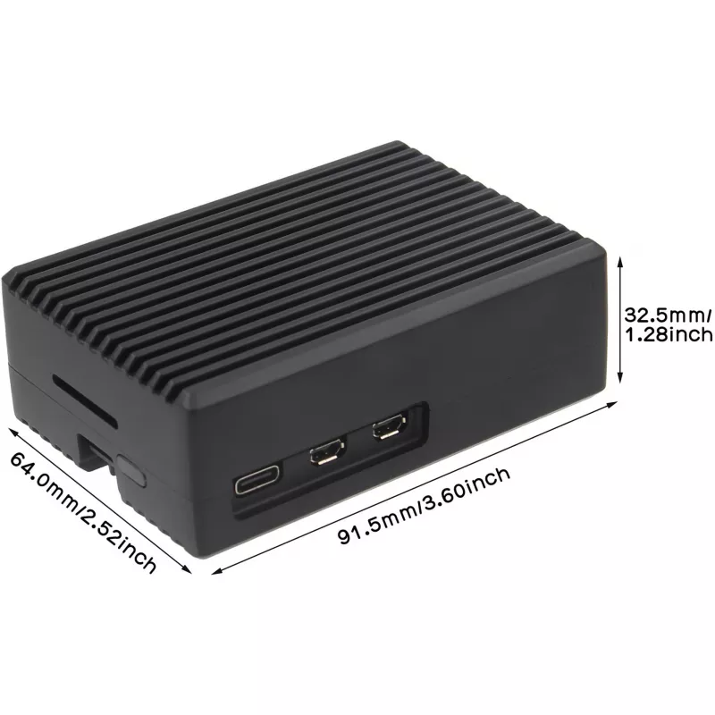 INTER-TECH korpusas Raspberry Pi 5 — ODS-739 kompaktiško dizaino