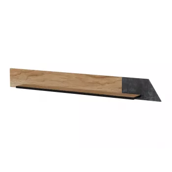 Plaukiojanti lentyna cama meble OVO 1300×200×150 mm ąžuolo/betono, medžio drožlių plokštė, montuojama ant sienos