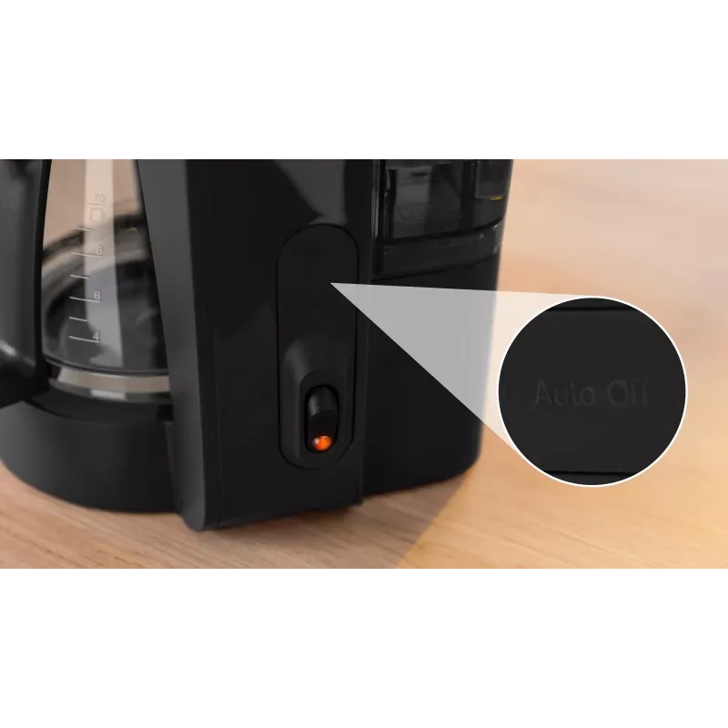 Drip coffee maker Bosch TKA2M113, 1.25 L vandens talpa, 15 puodelių, juoda