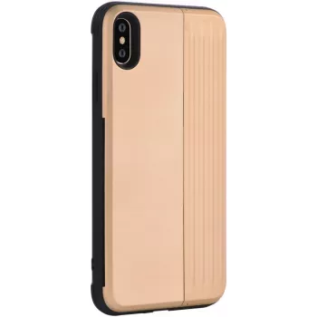Apsauginis telefono dėklas Devia H-Card Series skirtas iPhone XS/X 5,8 colio, auksinis