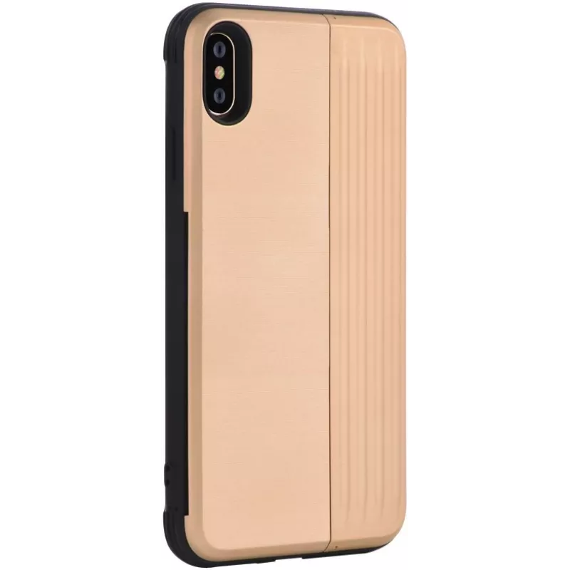 Apsauginis telefono dėklas Devia H-Card Series skirtas iPhone XS/X 5,8 colio, auksinis