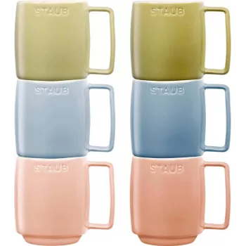 6 keraminių puodelių rinkinys Staub Multicolor 350 ml – 6×350 ml keraminių puodelių