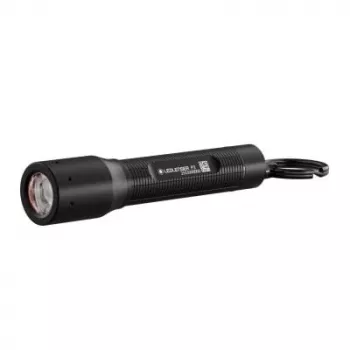 Raktų pakabuko žibintuvėlis Ledlenser P3 Juoda — kompaktiškas aliumininis LED žibintuvėlis, AAA, iki 130 lm, IP54, 3 galios lygiai