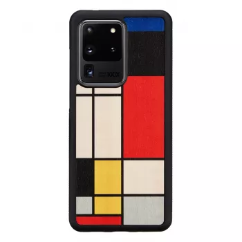 man and wood telefono dėklas, skirtas Galaxy S20 Ultra — medžio juoda apsauginė danga