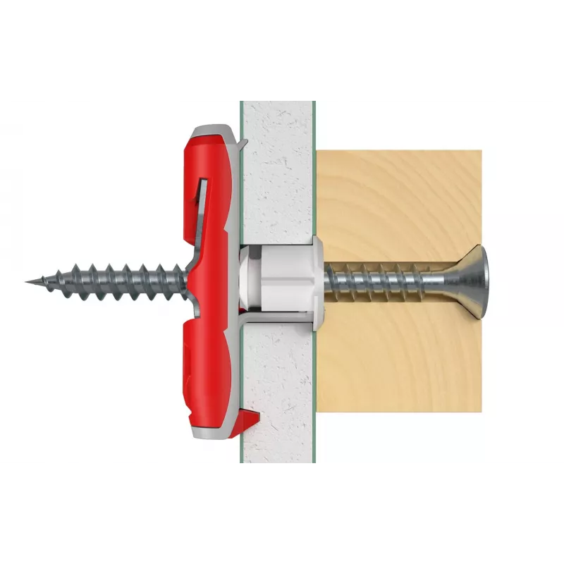 Fischer 537258 sraigtinis inkaras / sieninis kaištis 50 vnt. Varžtų ir kaiščių rinkinys 50 mm