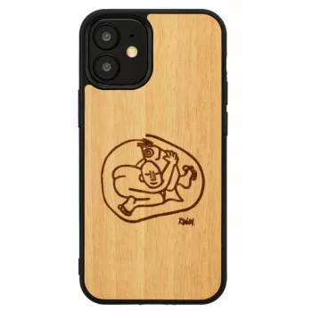Apsauginis telefono dėklas Man and Wood, skirtas iPhone 12 mini — vaikiškas žuvies dizainas