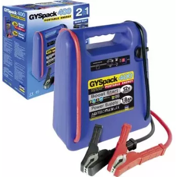 Paleidimo įrenginys GYS PACK 400 12V 480A — nešiojamas 12 V akumuliatoriaus paleidimo įrenginys, 480 A didžiausia srovė