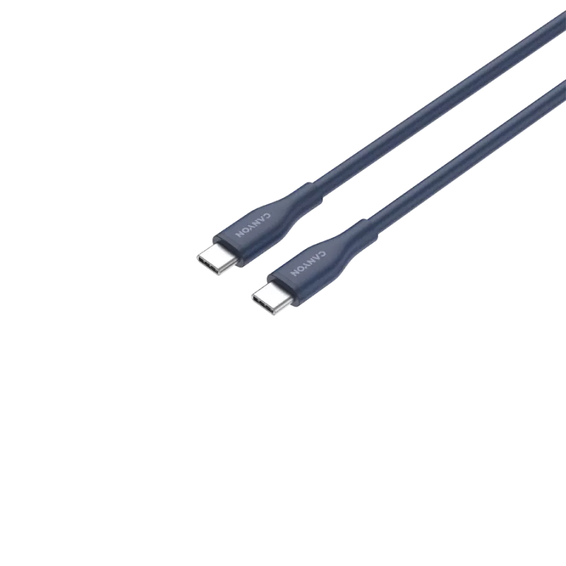 CANYON laidas CC60SC10 C-C 60W 1m silikoninis tamsiai mėlynas