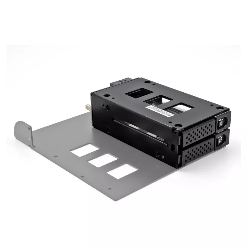 Kaupimo įrenginio dėklas DeLOCK plonas Bay Mobile Rack 2 x 2,5 colio U.2 NVMe SSD juodas
